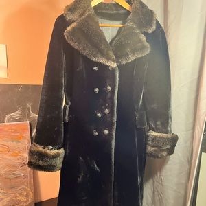 1960s vintage Faux fur fredericks and Nelson bogarzia womens long coat